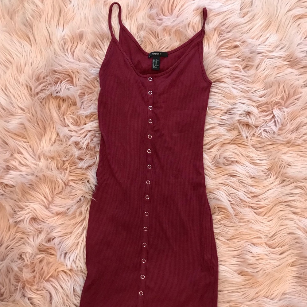 Maroon midi dress❤️